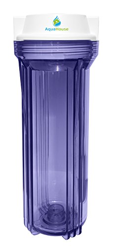 Carcasa de filtro de agua de 10", transparente con puertos de 1/4"