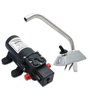 MACHSWON Water Pump 12V Self-Priming Galley High Pressure Electric Pumps Spin Faucet/Tap for RV Boat/Caravan Motorhome