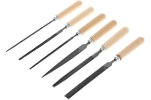 GEDORE red Zestaw pilników do kluczy, zestaw do metalu, 6-częściowy, pilnik płaski, trójkątny, kwadratowy, półokrągły, okrągły, R93000006