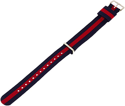 Daniel Wellington Damen Uhren-Armband Classic Oxford Natostrap blau rot Schliesse silber DW00200046 Daniel Wellington Damen Uhren-Armband Classic Oxford Natostrap blau rot Schliesse silber DW00200046