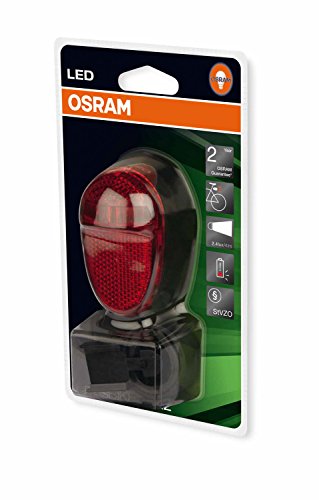 OSRAM LEDsBIKE RX2, rotes LED Rücklicht für Fahrräder, batteriebetriebene LED-Rückleuchte mit Entladungsanzeige, Beleuchtungsstärke 2,4 lx, LEDBL302, Faltschachtel (1 Stück) - 4