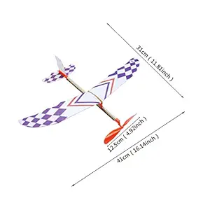 NktronicsRubber Band Powered Glider Flying Plane Airplane Model DIY Assembly Airplane for Kid Gift Pack of 1 pcs