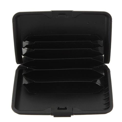 Alu wasserdichte Kreditkarten Visitenkarten Etui Case Tasche Box Hülle Kartenbox Aufbewahrungsbox Black - 3