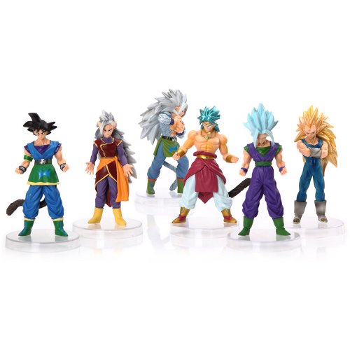 Lujex - Lot de 6 pcs de AF figurines plastique de Dragonball Dragon ball avec support - hauteur de 10cm -12 cm - cadeau / collection parfait
