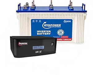 Microtek Luxe SW 1200 +EB1700 Tubular Inverter Battery (150 AH)