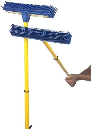 Smart Broom YT-12BY 12" Multi-Purpose Squeegee Broom Head in Blue/ Yellow, (Pack of 12)