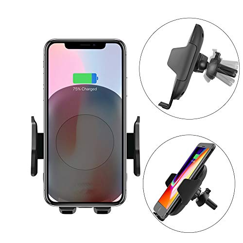 Preisvergleich Produktbild EKFG Handyhalterung Kfz-AutoladegeräT Mit Kfz-Handyhalterung Kabelloser Ladesitz 360 ° -Drehung FüR Kabelloses Aufladen des Mobiltelefons Apple-Handy Huawei-Handyhirse-Handy,Nosuctioncup