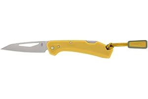 Gerber Navaja de bolsillo con cordón, LST Mini, hoja de acero inoxidable 440A Wharncliffe, escamas del mango de nylon reforzado con fibra de vidrio, longitud de la hoja: 4,8 cm, amarillo, 1074532