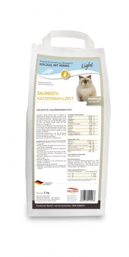 Preisvergleich Produktbild SALiNGO light Katzenfutter trocken, Geflügel und Hering, für übergewichtige Katzen, 2kg