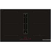 Bosch PVQ811H26E, Induction hob with integrated cooker hood Series 6, Black | 80 cm, Black, 4 Homes, PowerBoost, Timer with S