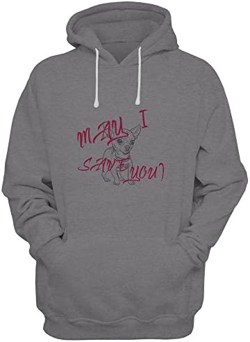 ShirtTown May I Save You - Perfect Dog Owner Hoodie Great Gift Heavy Hoodie (Grey, Large)