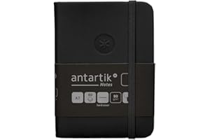 Antartik CUADERNO CON GOMILLA NOTES TAPA DURA A7 HOJAS LISAS NEGRO 80 HOJAS 80 GR FSC