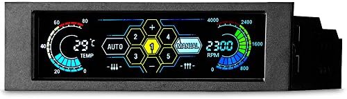 KKmoon Computer Fan Controller Temperature Monitor Automatic Speed Control LCD Front Pane Touchscreen for Computer Cooling Fans