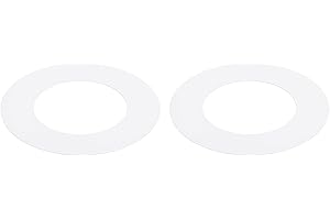 Awclub Goof Trim Ring, 2 Pack 66mm x 96mm (ID x OD) for Recessed Can Downlights for Ceiling Light Fixtures, Matte White, Steel Construction