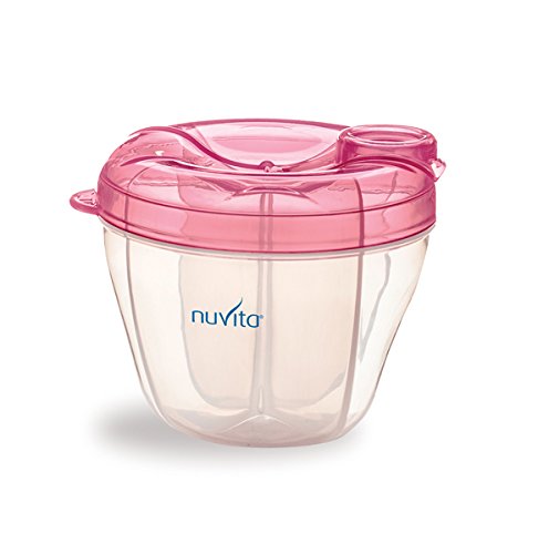 Nuvita 1461 Milk Powder Container and Dispenser (Pink)