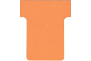 Nobo, Lot de 100 fiches T pour planning, Indice 1,5, Orange, 2001509