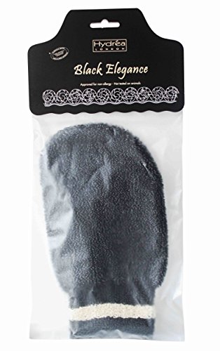 Hydréa London Black Elegance Exfoliating Spa Mitt Medium/Hard Texture
