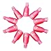10Pcs Plastic Acrylic Nail Art Smart Soak Off Clip Cap Convenient UV Gel Polish Remover Wrap (Pink)