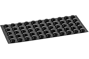 ‎HAGGIY haggiy Elastikpuffer - Anschlagpuffer selbstklebend - halbkugelförmig, rund 11,1 mm, Höhe: 5,0 mm, schwarz (55 STK.)