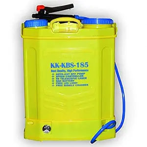 Kisankraft Knapsack Battery Sprayer, (KK-KBS-185), Battery : 12 Volt and 8 AH, Water Capacity : 18 Lit