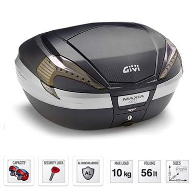 Givi V56NNT Maxia 4 Tech Monokey Topcase in Carbon Optik und Transparenten Reflektoren
