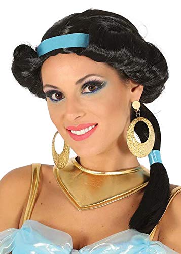 Womens Jasmine Style Black Desert Princess Wig