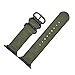 Produktbild Yallylunn Canvas Schwarz Schnalle Uhrenarmband Weich Und Bequem Atmungsaktiv Wasserdicht Einstellbar FüR Apple Smart Watch Serie 1/2/3/4 44Mm