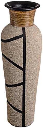 Very Large 60cm Tall Floor Standing Ceramic Flower Vase Banana Bark Bali Vase