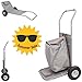 Produktbild Meerweh faltbarer Strandwagen mit Tasche grau/blau, ca. 118 x 63 x 75 cm, Transportwagen, Strandliege