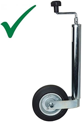 Car Trailer Support Wheel Solid Rubber Tyre 200 kg with Steel Rim Universally Compatible with Humbaur Böckmann Stema Dema Stedele Neptun Brenderup etc. Trailers