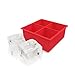Produktbild Ginsanity Cool Mega Ice Cube Tray (4 x Giant Ice Cubes) for Gin/Whisky/Drinks - Red