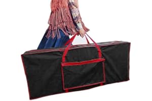 RAM ONLINE Ram® Black Christmas Tree Storage Bag Fabric Xmas Tree Fabric Decor Holiday Store Bag Upto 9FT Trees