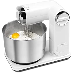 MEDION MD17664 Robot de Cuisine Pliant, Blanc/INOX