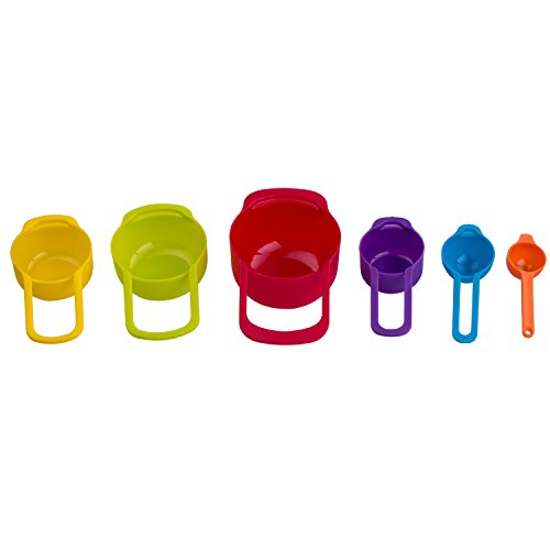 ZeWoo Messlöffel Messbecher Set, Kunststoff Löffel, 6 Stück (Farbe + Größe) - 7