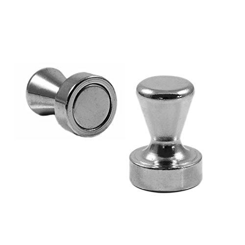 Magnetastico® | 10 Stück extra starke & große Kegelmagnete aus Stahl mit Neodym N42 Magnet | Größe Ø 15 x 21 mm & vernickelt | Extra starke magnetische Karten-Pins, Push Pins, Büromagnete – Perfekt für Büro, Karten, Whiteboards, Kühlschränke & Magnettafeln - 3