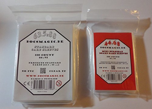 docsmagic.de Gloomhaven Card Sleeves Bundle - 800 x Standard (63.5 x 88) - 1000 x Mini-European (44 x 68)