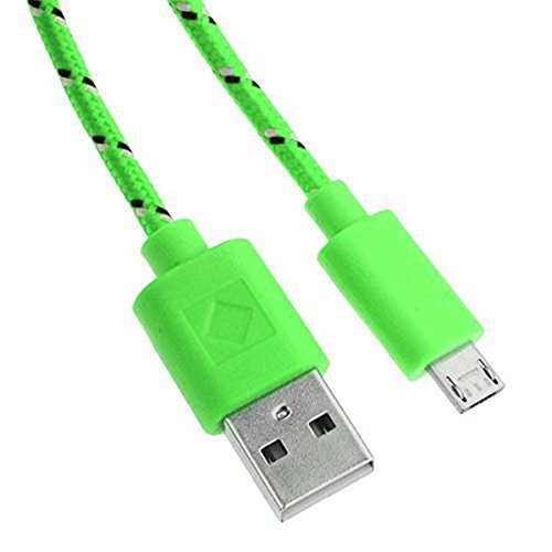 Hosaire Datenkabel Android USB Cable Mehrfarben Nylon Phone USB Kabel für Samsung, HTC, Sony Usw,1m,Grun - 4