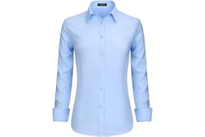 Stamain Camicia Donna Elegante Blusa Donna a Maniche Lunga con Scollo a V Stile Classico e Versatile per Ogni Occasione