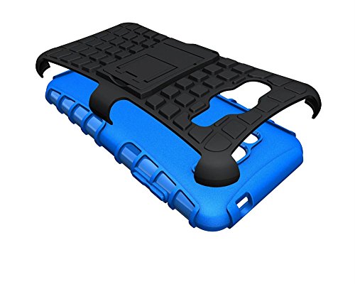 FALIANG Samsung Galaxy J3 2016  Funda  2in1 Armadura Combinaci  n Neum  ticos Patr  n A Prueba de Choques Heavy Duty Escudo C  scara Dura para Samsung Galaxy J3 2016   Azul 
