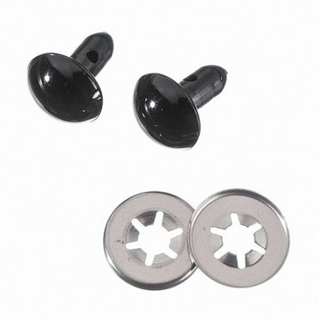 Sicherheitsaugen, 8 mm, 50 Stk., schwarz