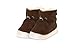 Slumbertoes Baby Winter Booties Fleece Brown, hand made, size 12-18 months