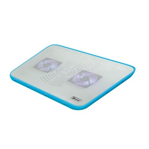 VAKOSS LF-2468WB Kühler für Notebook (36x26x1,5cm (15,6 Zoll)) weiß/blau