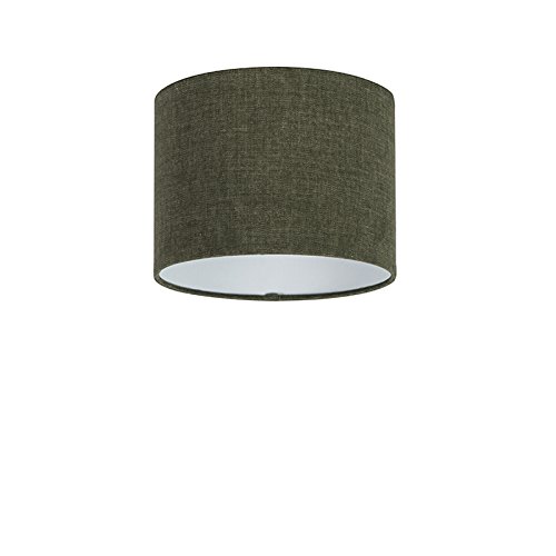 QAZQA Modern Polyester Lampenschrirm 20/20/15 Zylinder Moos-grün , Rund gerade Schirm Pendelleuchte, Schirm Stehleuchte,