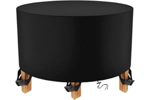 ‎DKHLYB DKHLYB Abdeckung für Gartenmöbel Rund Multi Größe 600D Oxford Abdeckung Gartentisch Wasserdichtes Winddicht Abdeckhaube Gartenmöbel, Schutzhülle für Runder Gartenmöbel Gartentisch D x H Ø 100x85cm