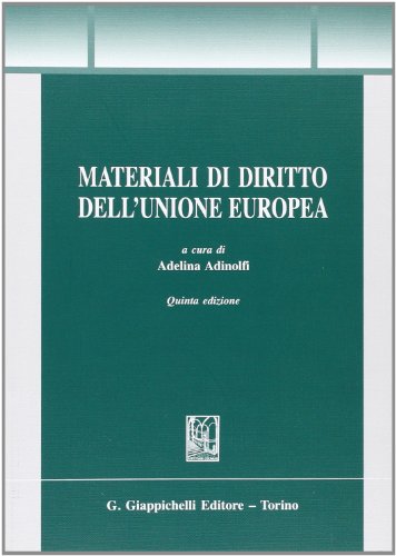 Book's Cover ofMateriali di diritto dellUnione Europea