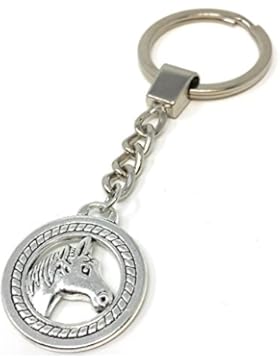 geschoben Pferd Kopf Schlüsselanhänger–Equestrian Schlüsselanhänger