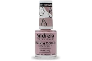 Andreia Professional NutriColor - Esmalte de Uñas Vegano con Nutrientes 100% Natural | Laca de Uñas Transpirable y Amigable con Uñas - Color NC5 Pink 10,5ml