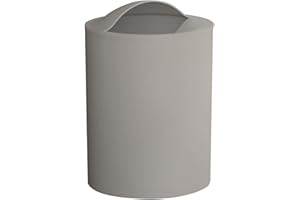 Gedy G-Eye Gettacarta Tortora Chiaro, Misure e Peso Cestino Bagno: 26,5X19X19 CM & 0,25 kg, Realizzato in Resine Termoplastiche, Pattumiera Bagno Design R&S, 100% Made in Italy