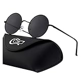 gafas sol redondas hombre UV400 Y LENTES POLARIZADAS.UV400 bloques de revestimiento de protección 100% perjudiciales rayos UVA y UVB. Lentes polarizadas reducen el deslumbramiento reflejado fuera de carreteras, cuerpos de agua, nieve y otras superficies horizontales. Restaurar True color, eliminar la luz reflejada y dispersa la luz y proteger los ojos perfectamente.