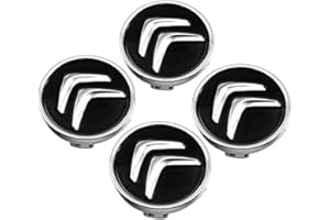 RESEY 4pcs Car Hub Caps for Citroen C2 C3 C4 C5 C1 Elysee Berling Xsara Picasso Saxo Cactus Ds3 Ds4 Ds6,Auto Logo Wheel Center Cover Sunscreen Waterproof Styling Accessories,60mm